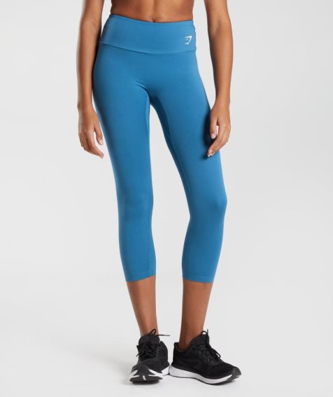 Women's Gymshark Training 7/8 Leggings Blue | CA ND63A8